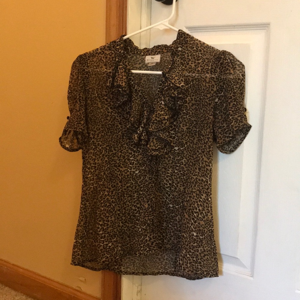 Cheetah Blouse 3 for $5!!